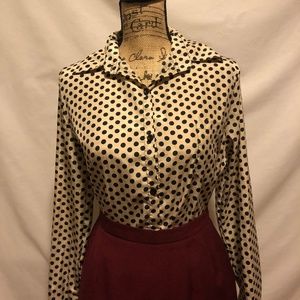 Polka-Dots Blouse Size M